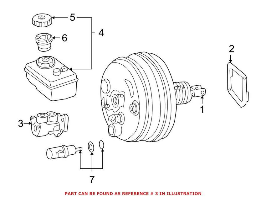 Mercedes Brake Master Cylinder 0054309801